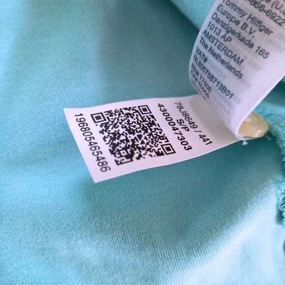 Tommy Hilfiger Men’s Aqua Blue Polo Shirt - Short Sleeve Classic Fit, Size S - Picture 8 of 10